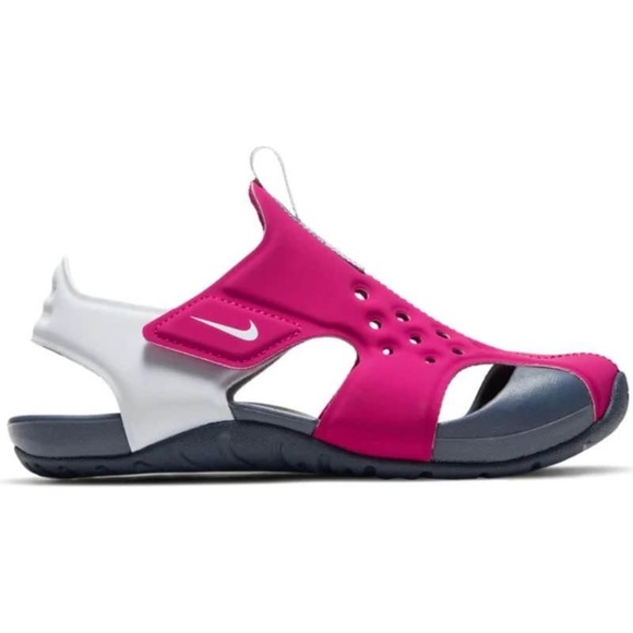 BRAND NEW youth girl Nike nike sunray protect closed toe velcro sandals 2Y 3Y - Picture 2 of 7